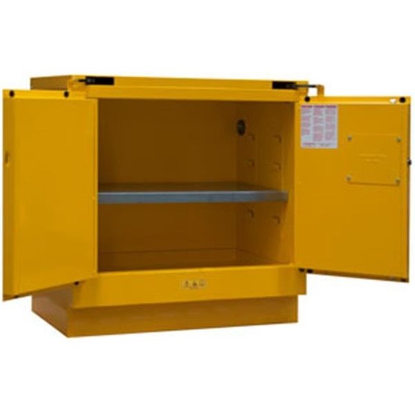 Durham Mfg Durham Manufacturing 1022UCS-50 22 gal FM Approved Flammable Safety Self Close Storage Cabinet; Safety Yellow 1022UCS-50